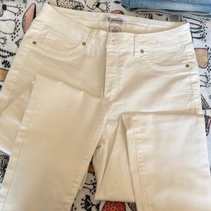 d. jeans Women's Cream Skinny Pants